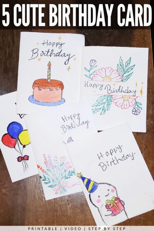5 CUTE BIRTHDAY CARD